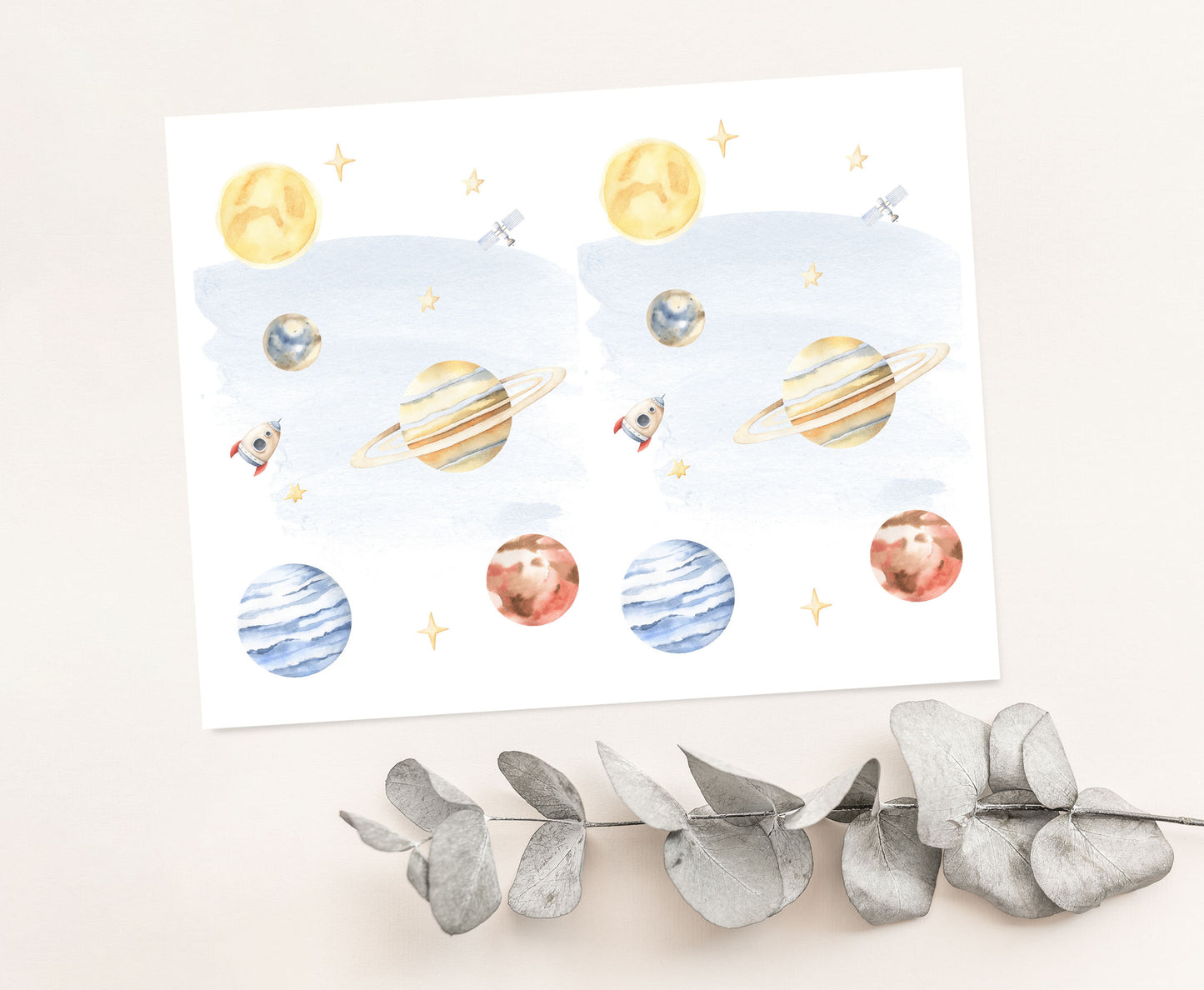 Space Gift Bag Labels | Planets Party Decorations - 39B
