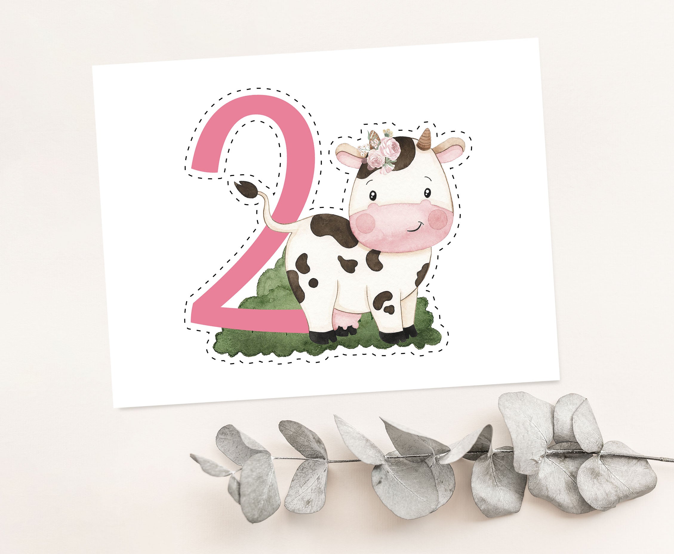 Amazon.com: Cow First Birthday Cake Topper Happy Birthday Cake Decorations  for Cow Farm Zoo Animal Themed One Year Old 1ST Birthday Party Supplies  Double Sided Black Sparkle Decor : Grocery & Gourmet