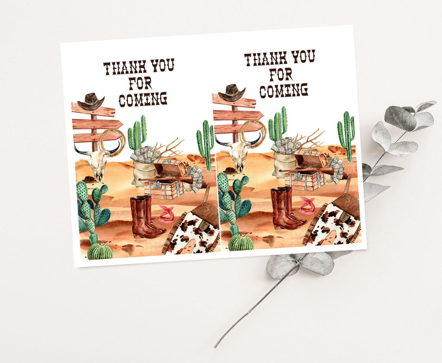 Rodeo Gift Bag Labels | Cowboy Party Decorations - 34A
