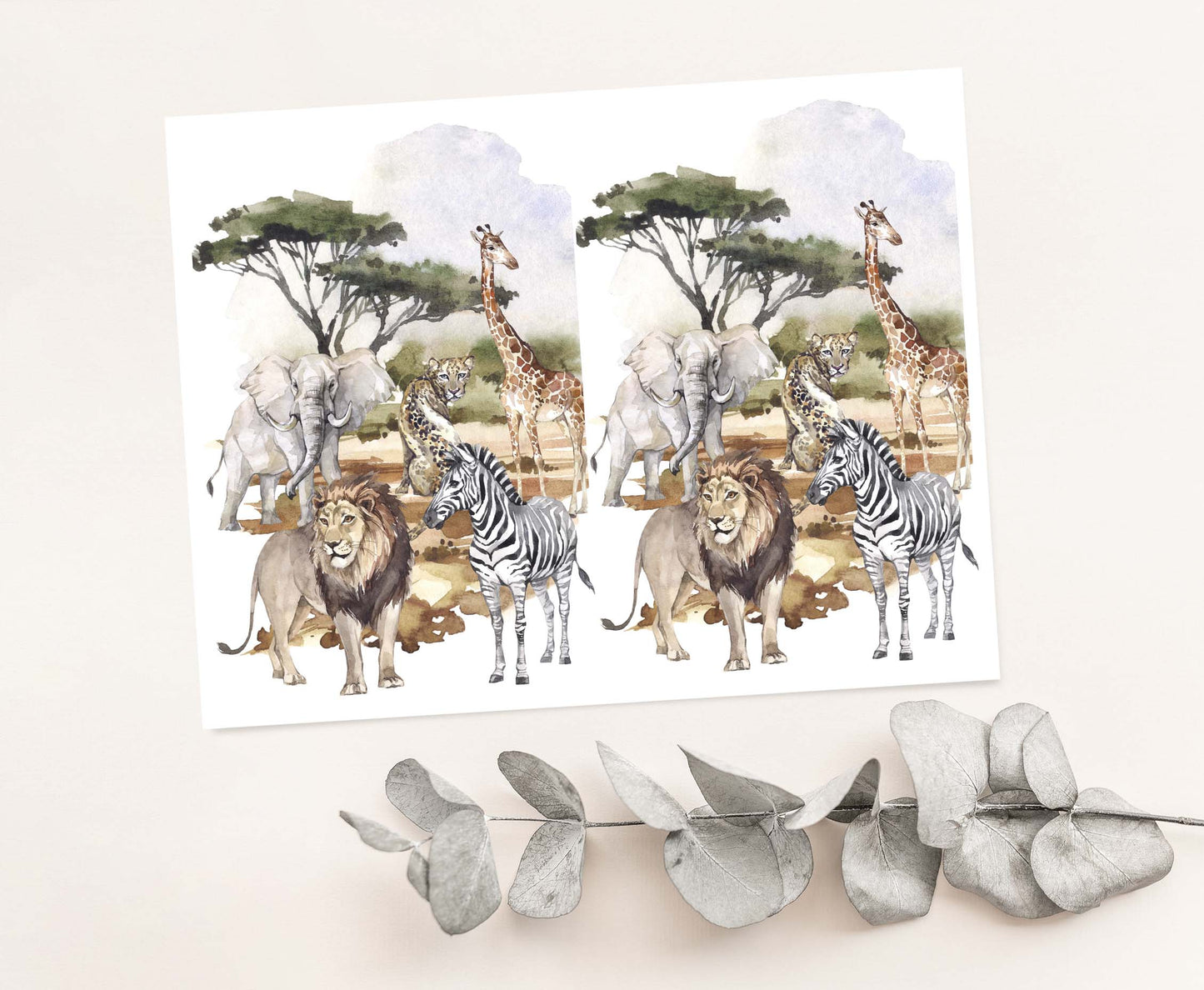 Safari Animals Gift Bag Labels | Jungle Party Decorations - 35I
