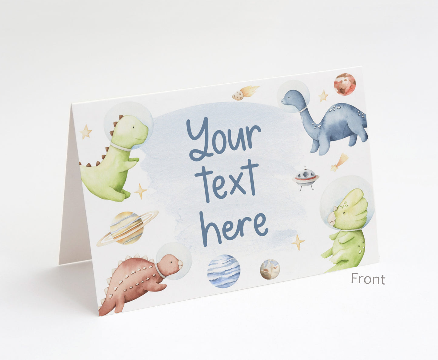 Editable Space Dinosaurs Place Cards | Dino Astronaut Party Decorations - 39D