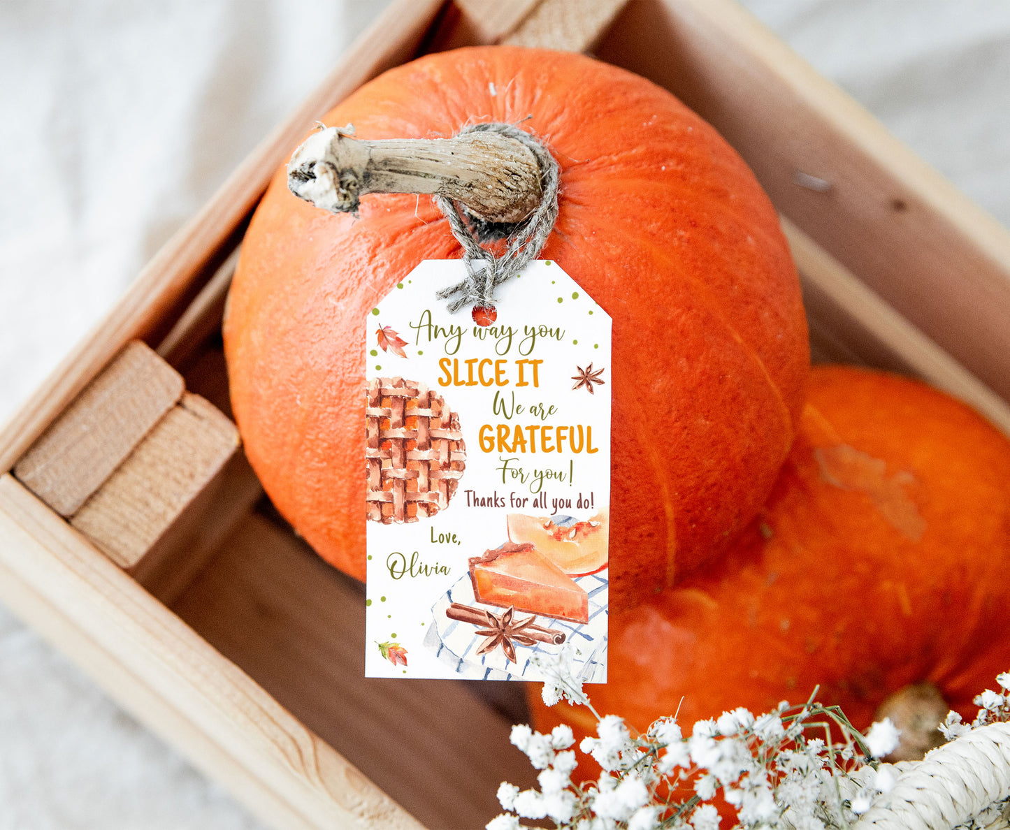 Editable Thanksgiving Gift Tags | Grateful Pumpkin Tags - 30