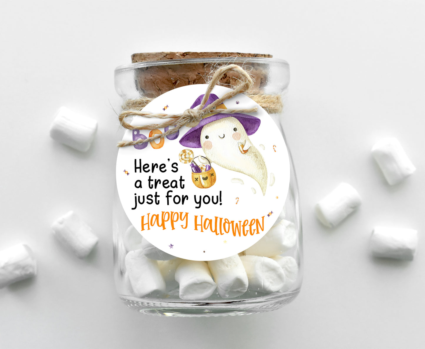 Boo Gift Tags 2"x2" | Happy Halloween Favor Tags - 115