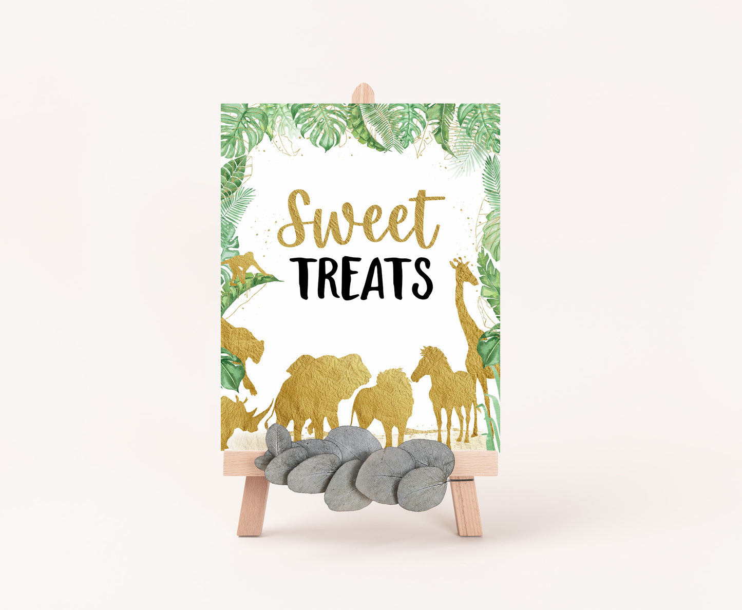Safari Sweet treats Sign | Jungle Themed Party Table Decorations - 35K