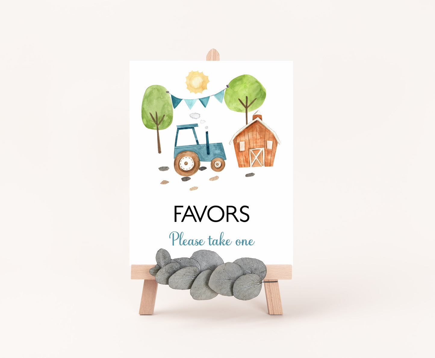 Favors table Sign | Farm Party Decorations - 11F
