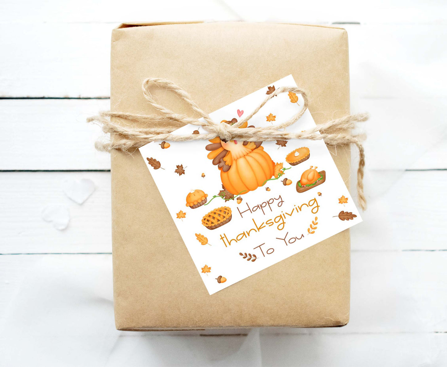Happy Thanksgiving for you Tags 2"x2" | Fall Square Favor Tags - 118
