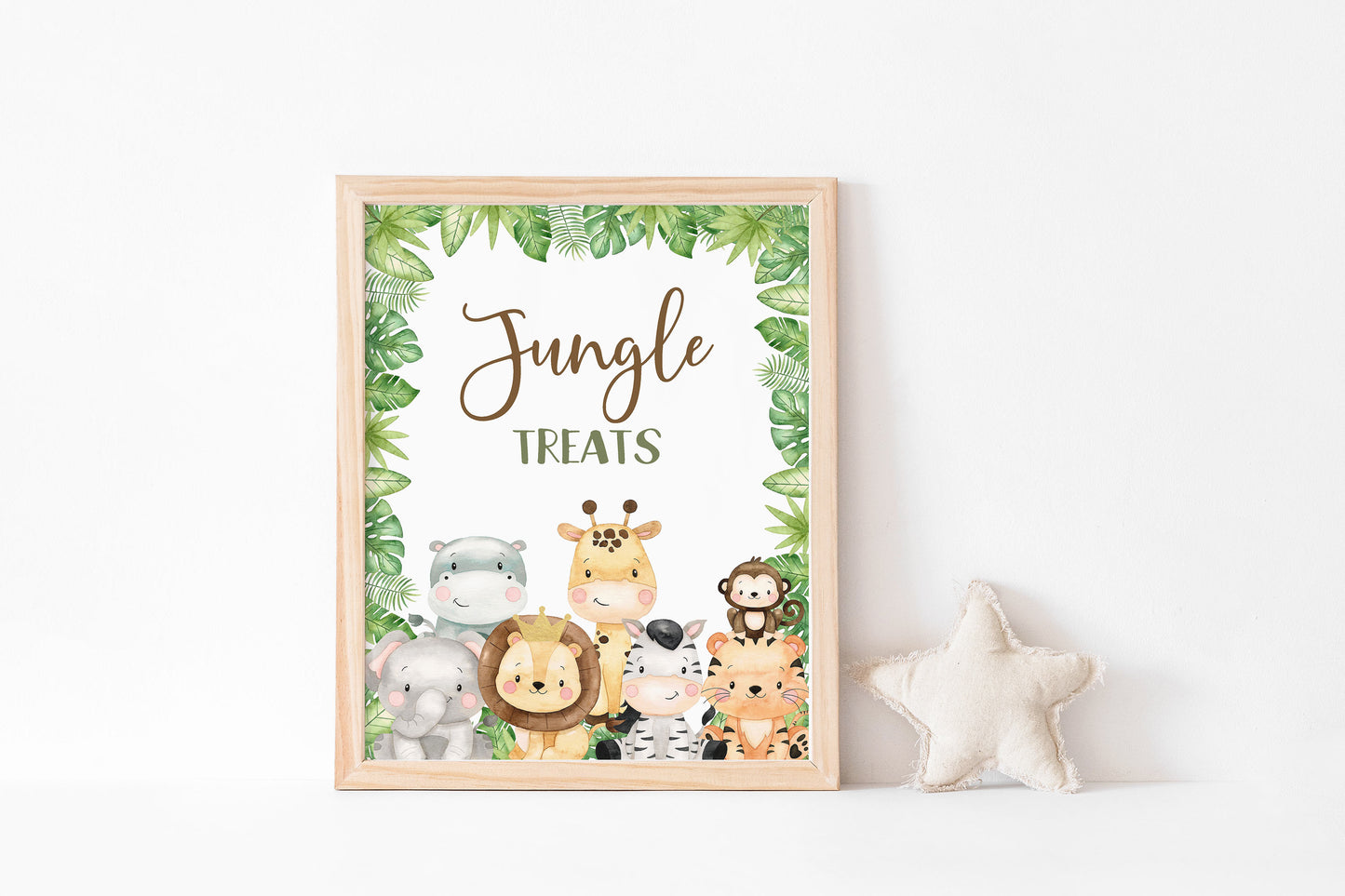 Jungle Treats Sign | Safari Animals Party Table Decorations - 35E