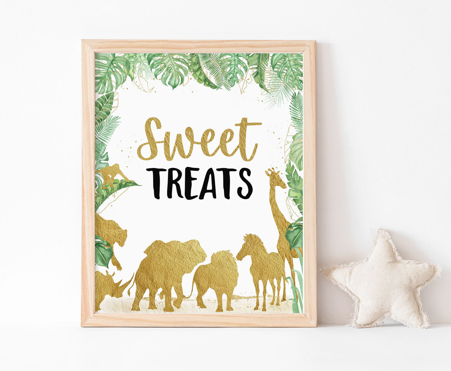 Safari Sweet treats Sign | Jungle Themed Party Table Decorations - 35K