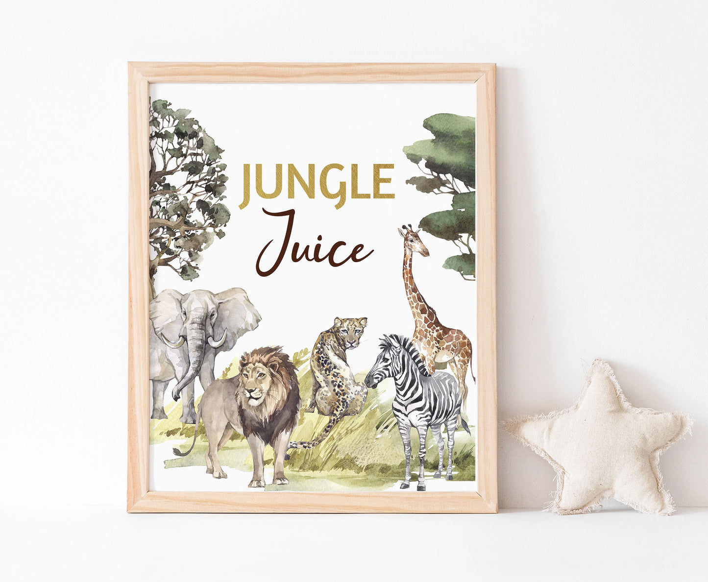 Safari Jungle Juice Sign | Jungle Themed Party Table Decorations - 35I