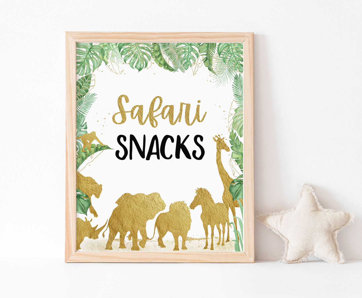 Safari Sancks Sign | Jungle Themed Party Table Decorations - 35K