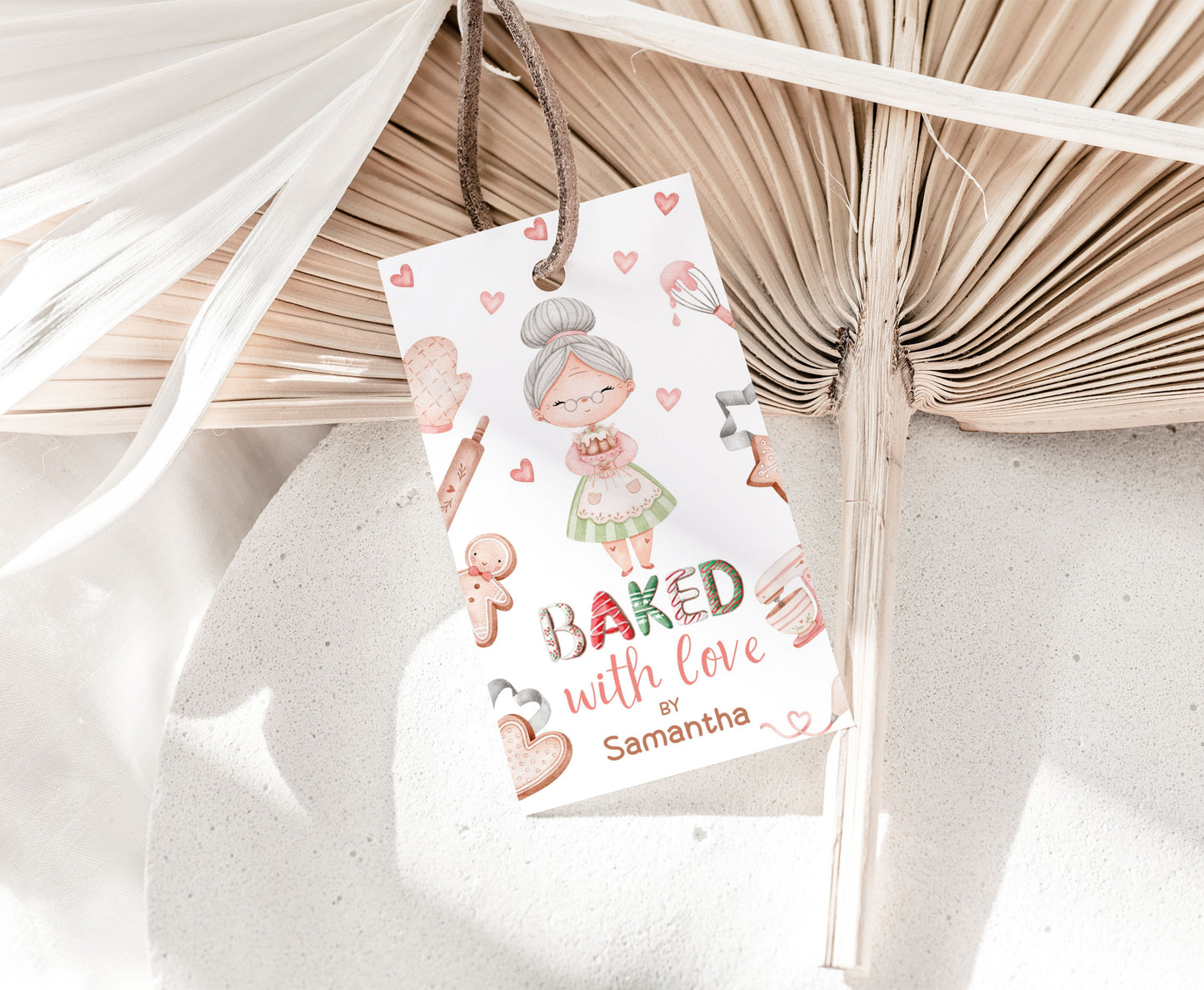 Baked with love Tags | Editable Christmas Gift Tag - 112