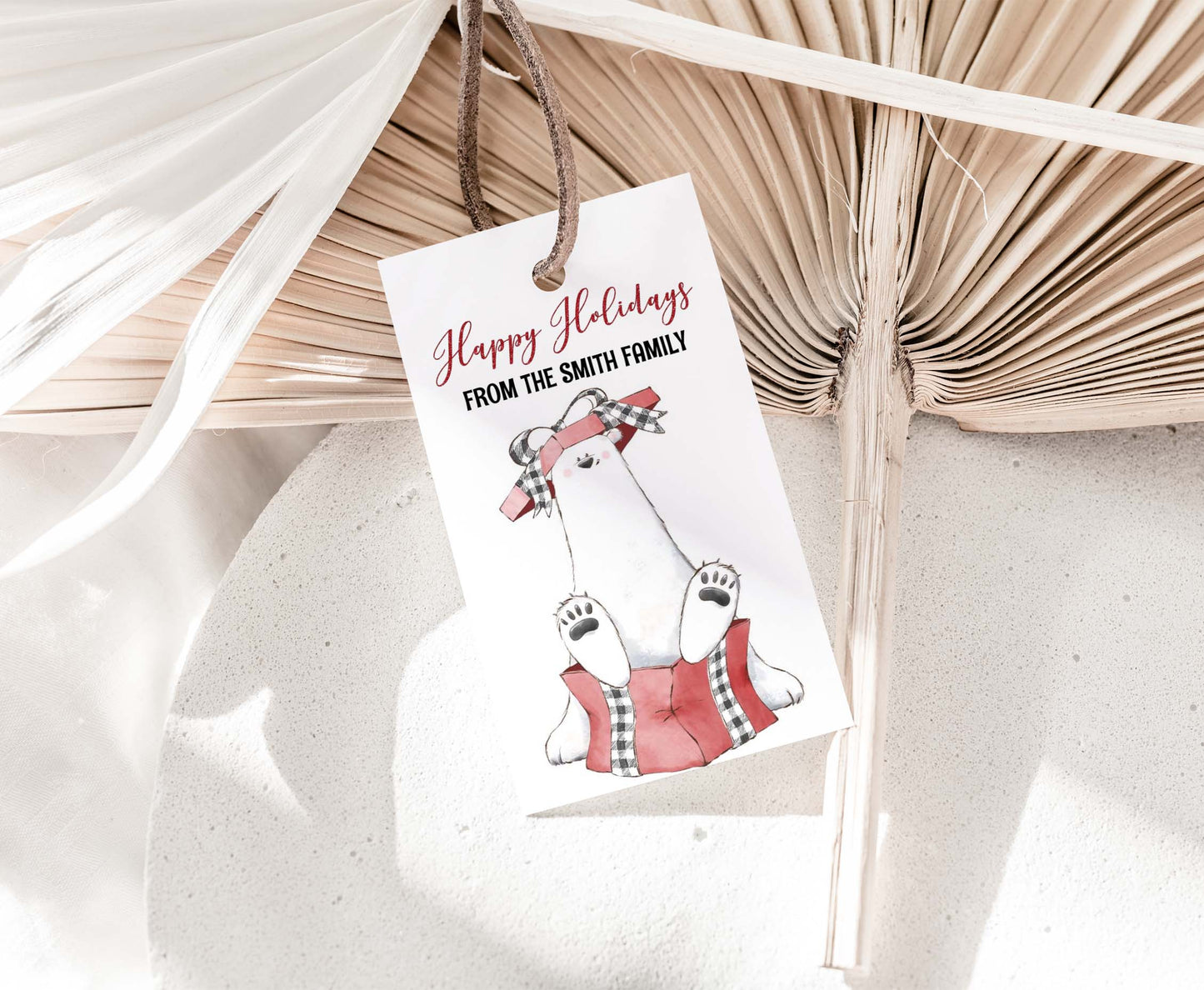 Editable Happy Holidays Tags | Christmas gift Tags- 112