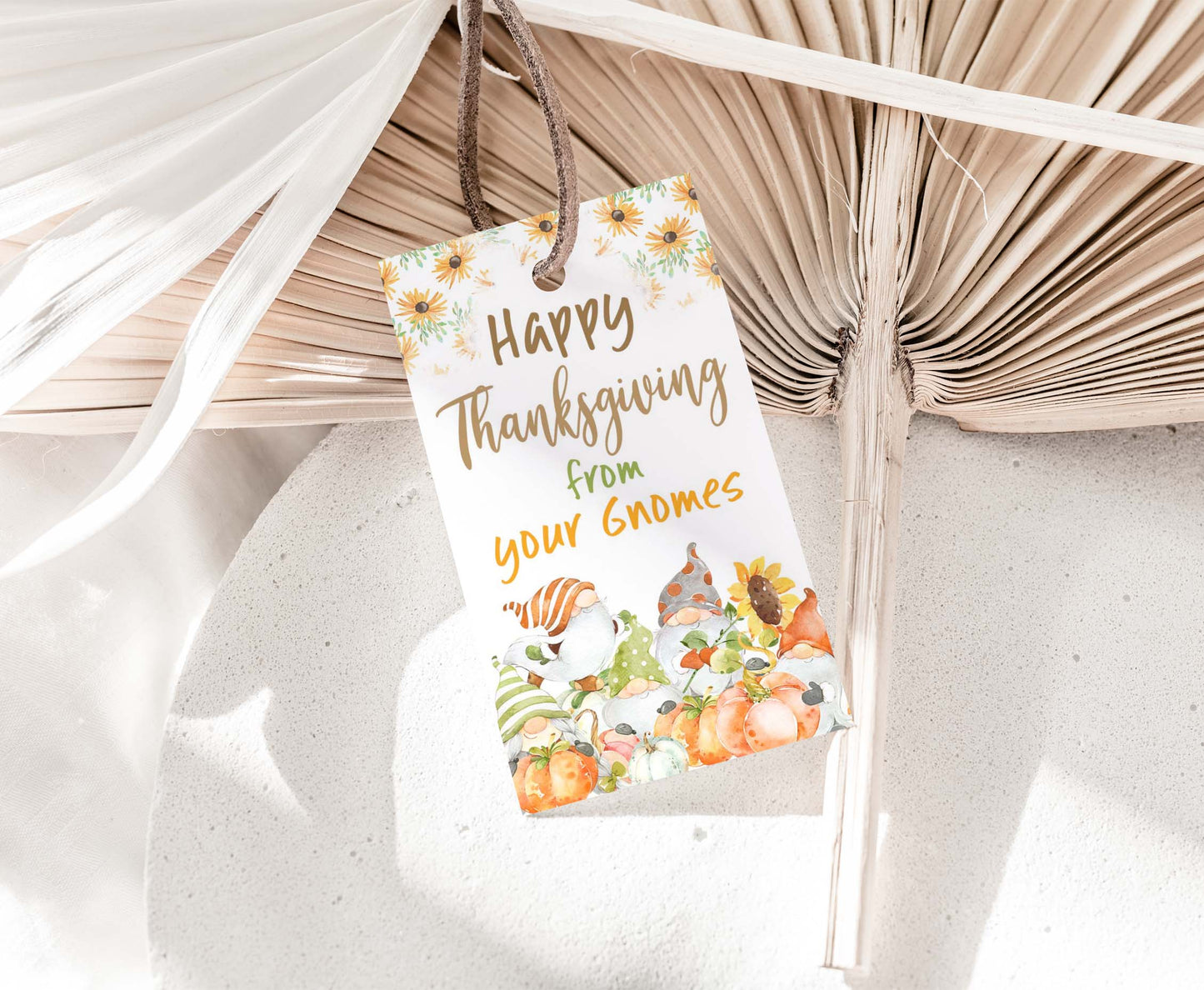 Happy Thanksgiving Gift Tags | Gnomes Autumn Favor Tags - 118