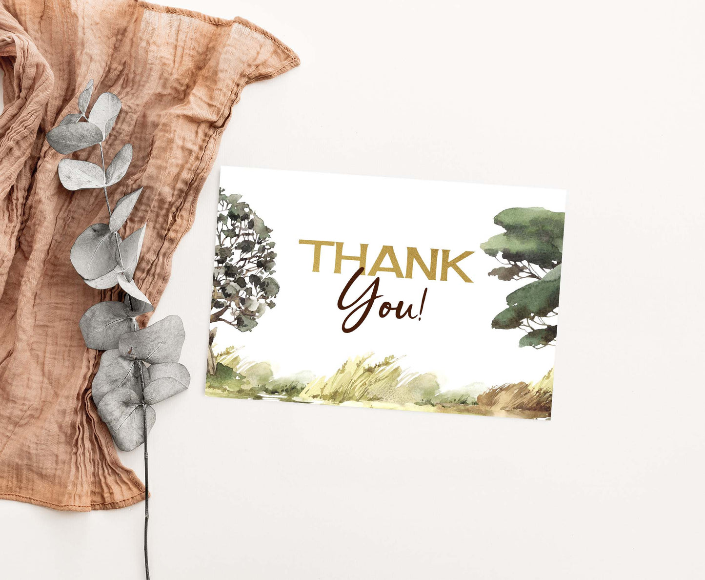 Safari Animals Thank You Card | Jungle Party Printables - 35I