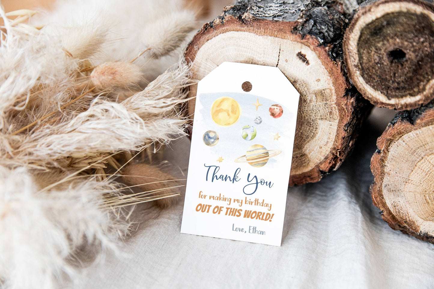Space Thank You Tags | Astronaut Birthday Party Decorations - 39B