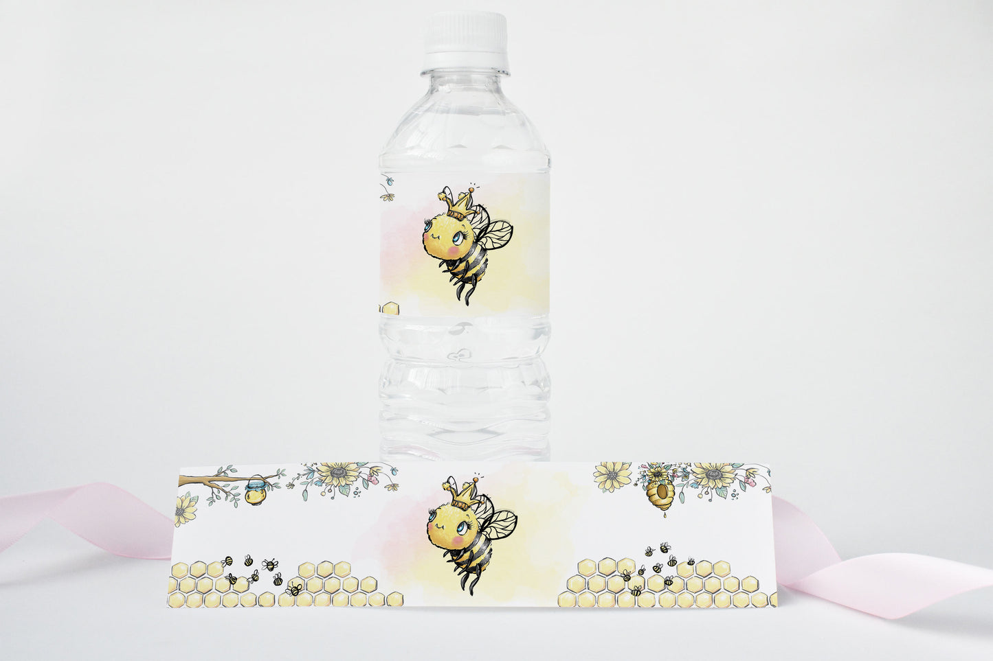 Bee Water Bottle Labels | Bee Themed Party Decorations - 61A