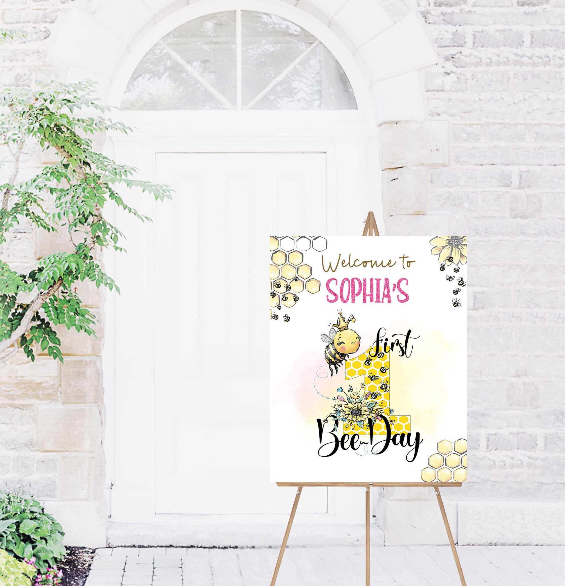 Bumble Bee Baby Shower Door Welcome Sign What Will It Bee Party