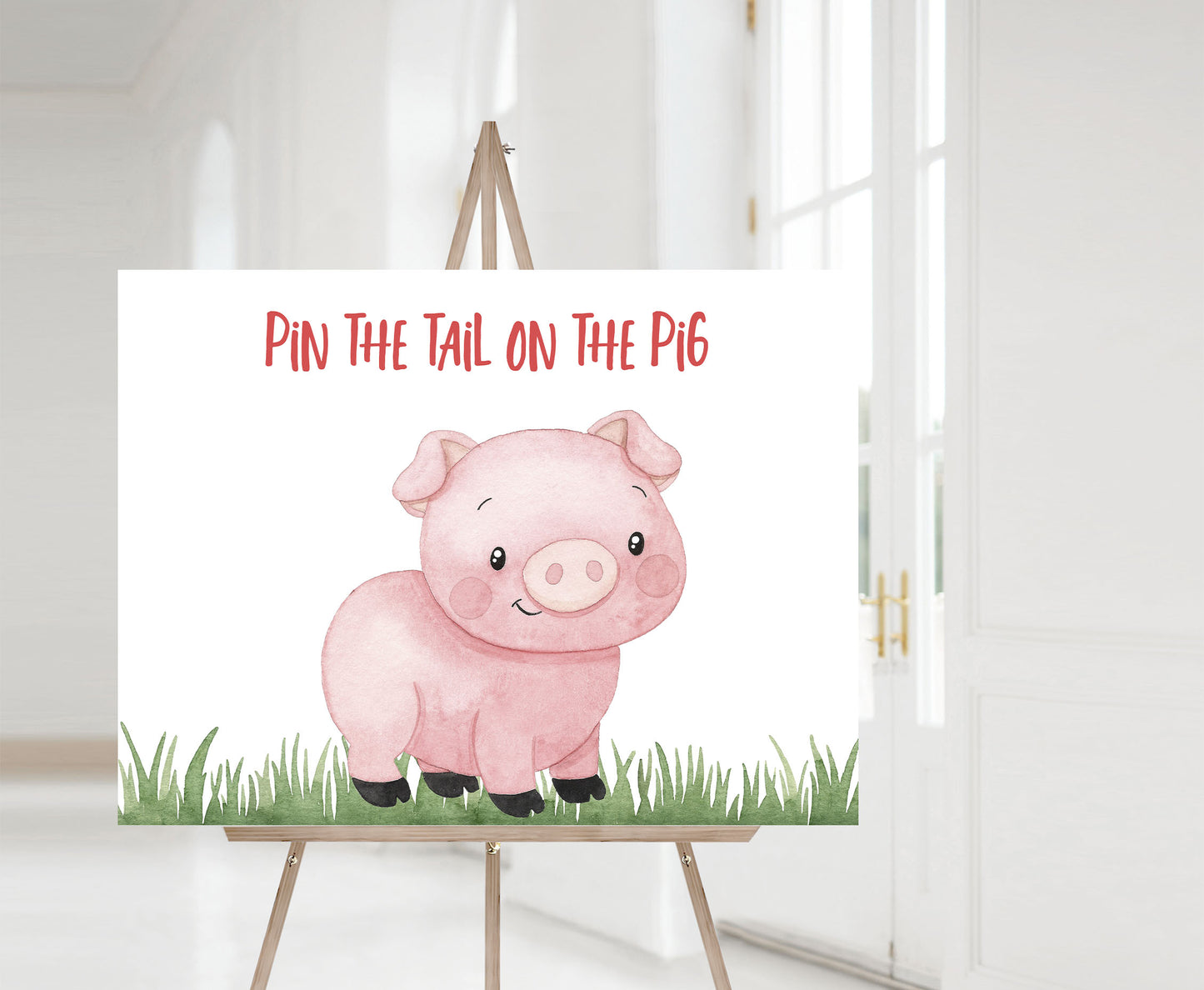 Pin The Tail On The Pig | Farm Birthday Party Game - 11A