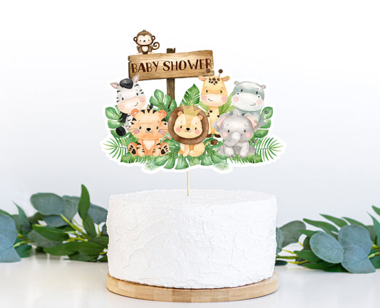 Baby Shower Safari Cake topper | Jungle Theme Baby Shower Decorations - 35E