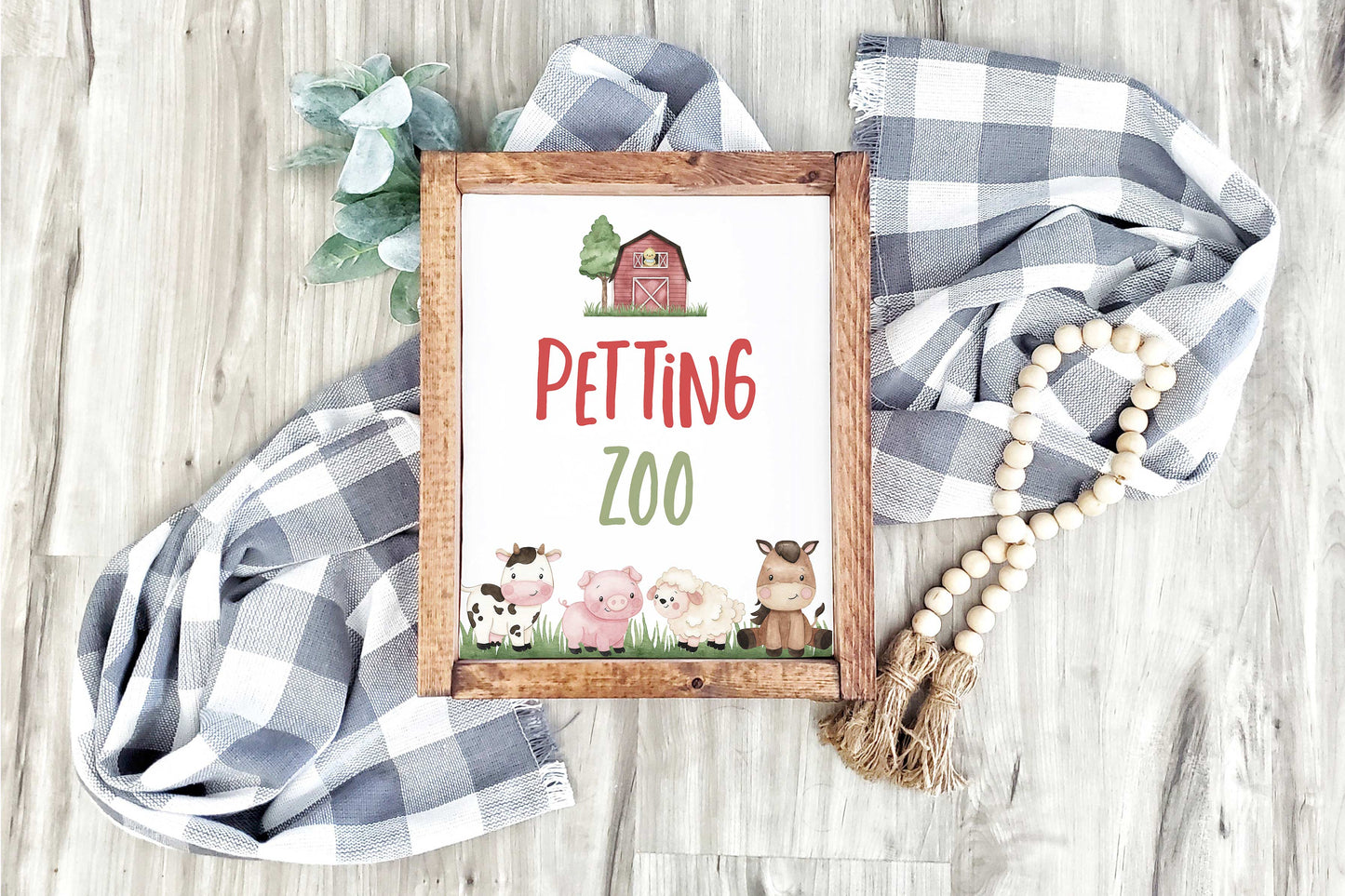 Petting Zoo Sign Printable | Farm Party Table Decoration - 11A