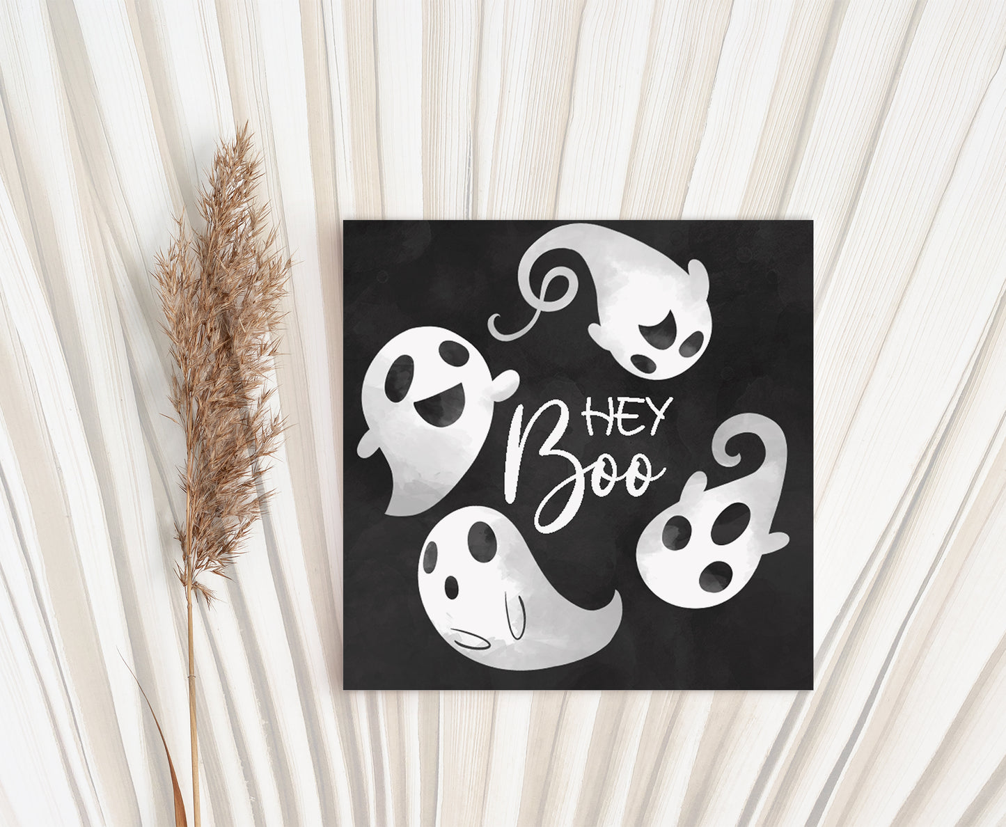 Hey Boo Tags 2"x2" | Halloween Themed Party Decorations - 115K