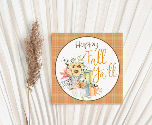 Happy Fall Yall Tags | Fall square Tags - 30