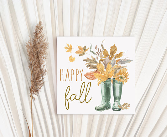 Happy Fall Tags 2"x2" | Autumn Themed Party Decorations - 30