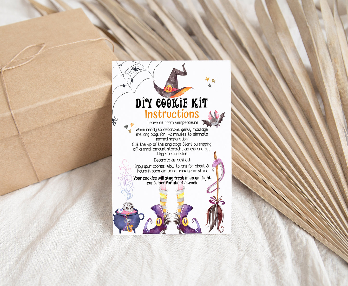 Diy Cookie Kit Instructions Card | Halloween Printable Cards - 115