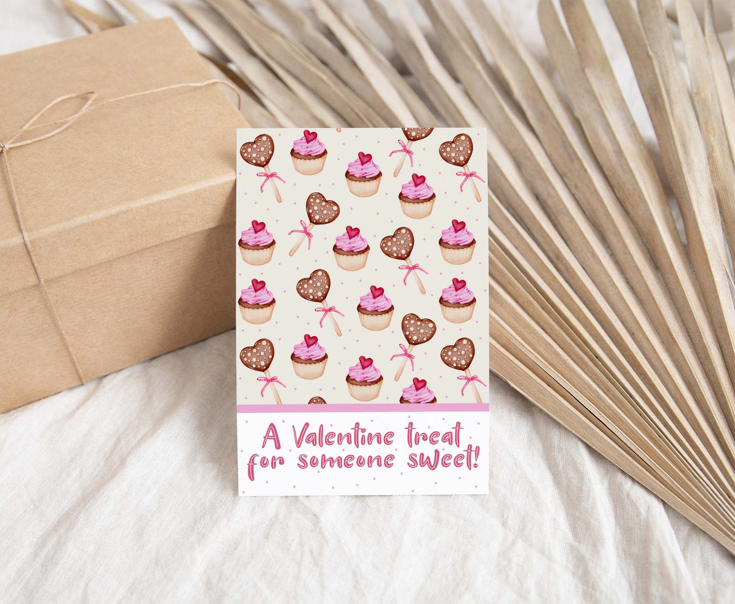 A valentine treat for someone sweet Cookie Card | Valentines Printable Cards - 119