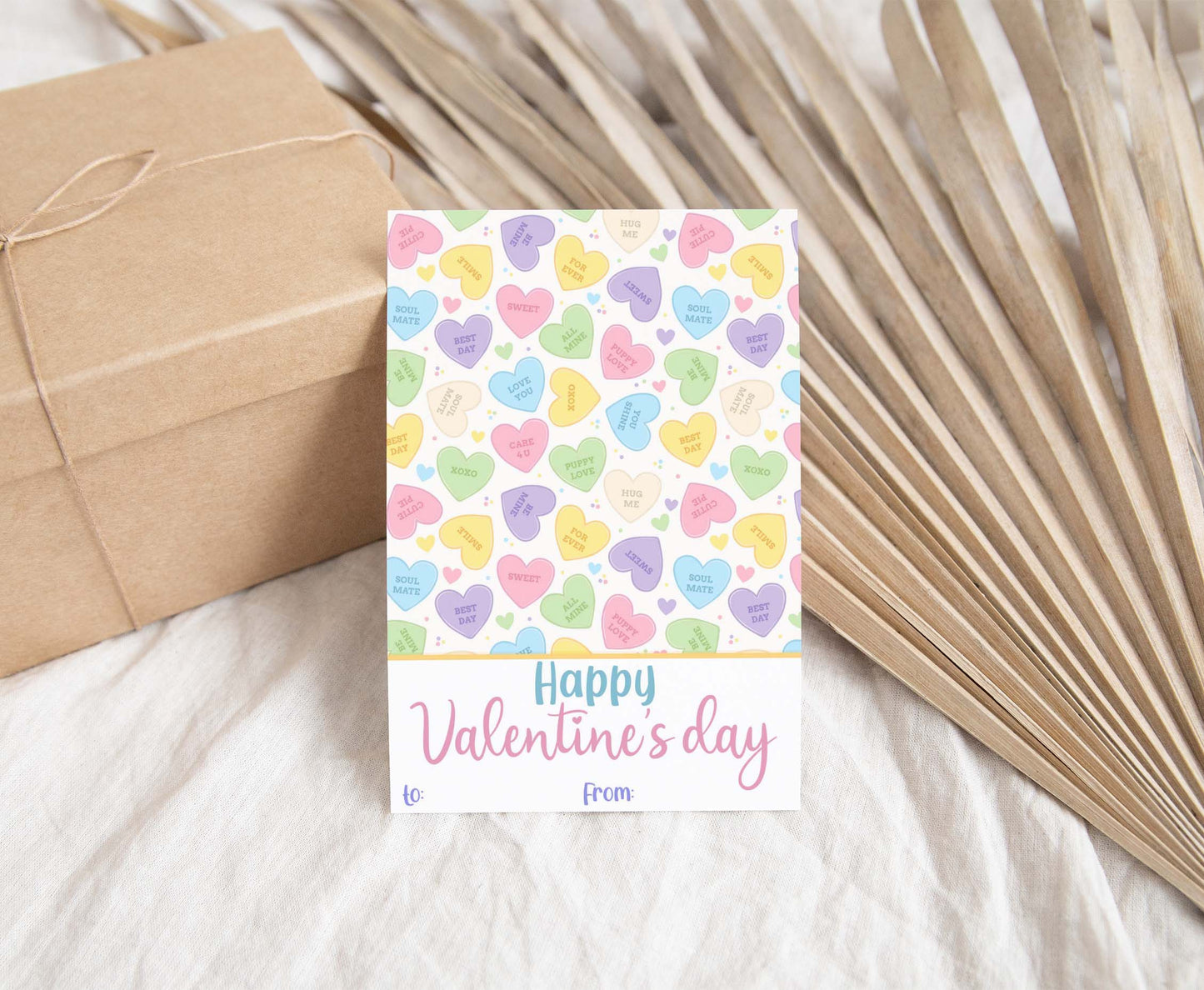 Hearts Valentine's Day Cookie Card | Valentines Printable Cards - 119