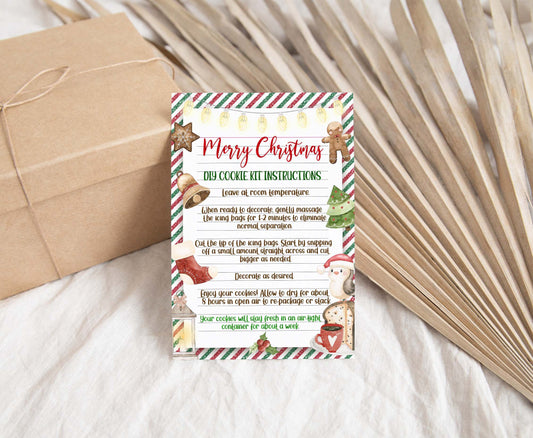Diy Cookie Kit Instructions Card | Christmas Printable Cards - 112