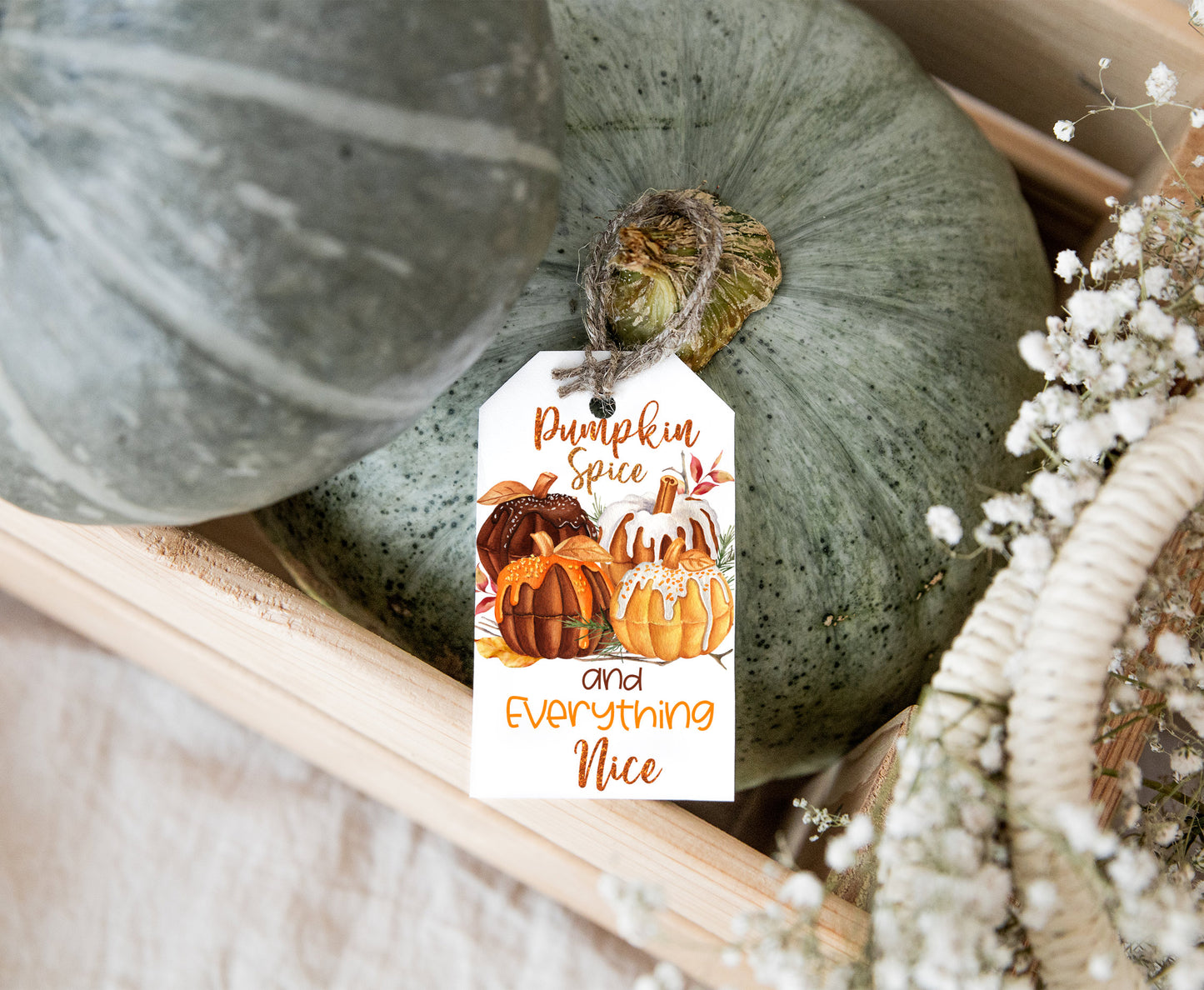 Pumpkin Spice and everything nice Tag, Fall Gift Tags