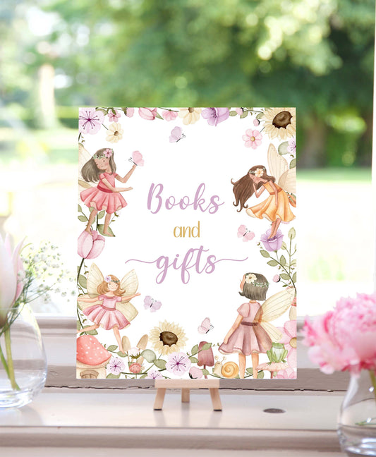 Fairy Books and Gifts Sign | Fairy Themed Party Table Decorations - 10A