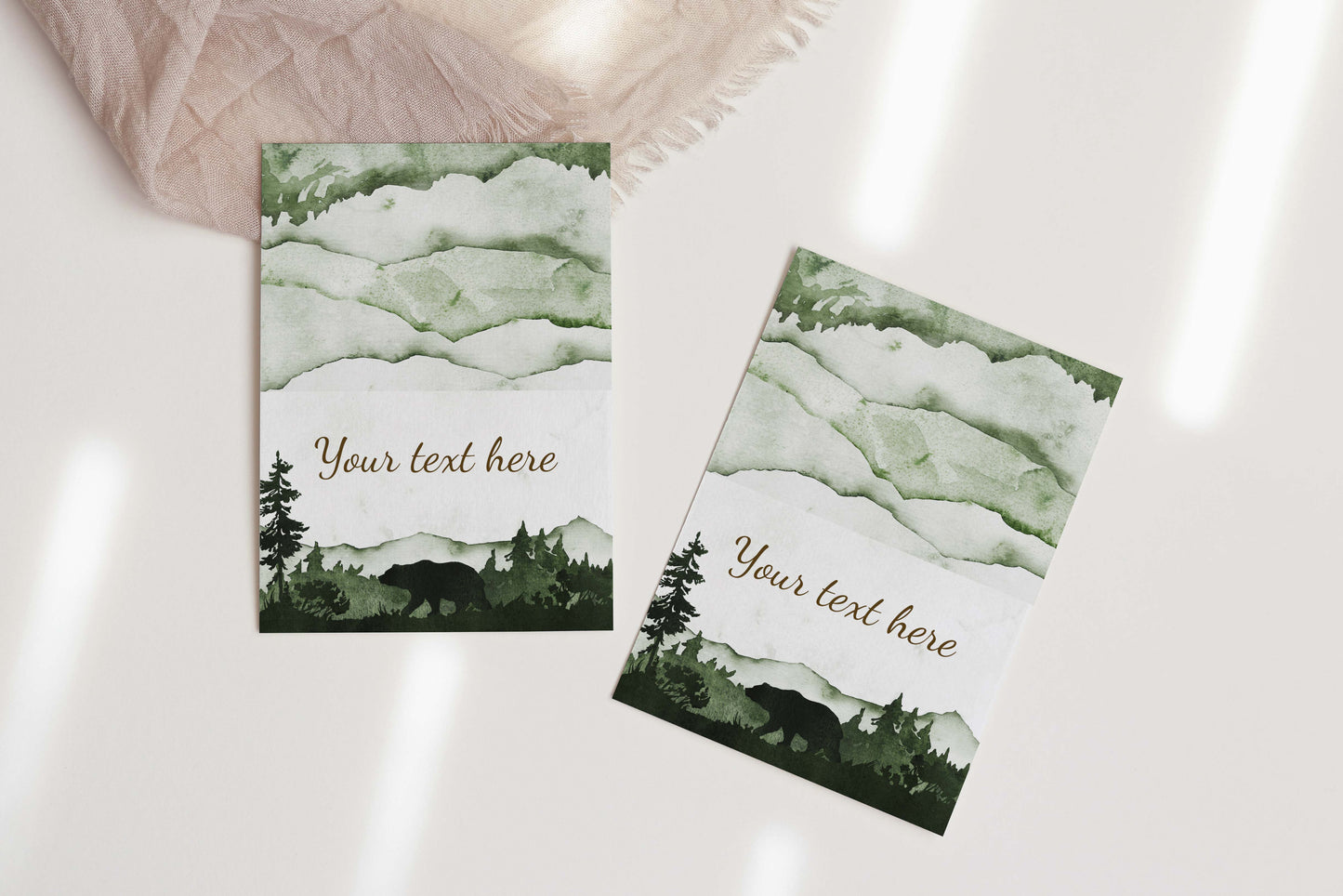 Forest Place Cards | Woodland Party Decorations - 47C