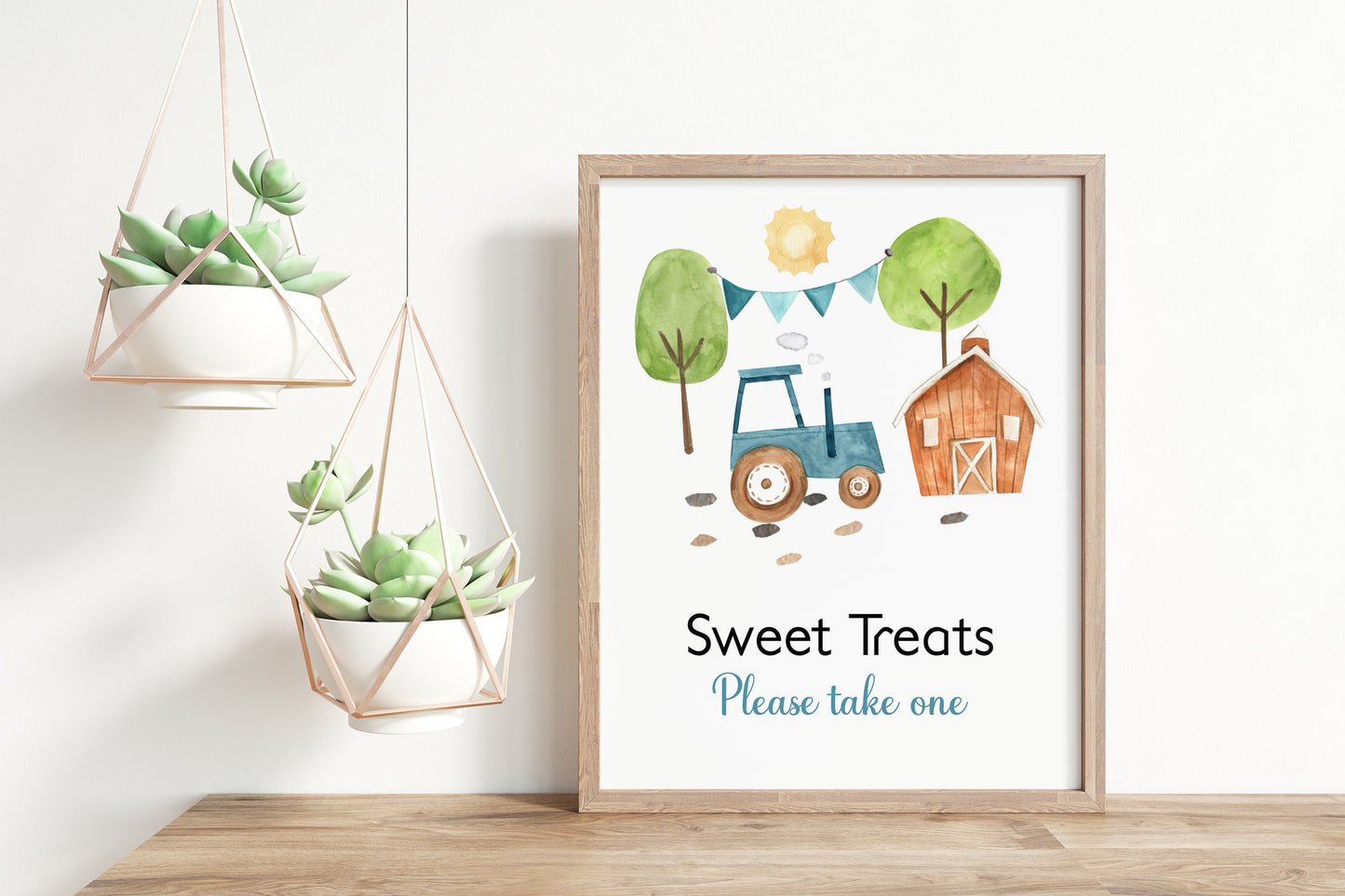 Tractor Sweet Treats table Sign | Farm Party Decorations - 11F
